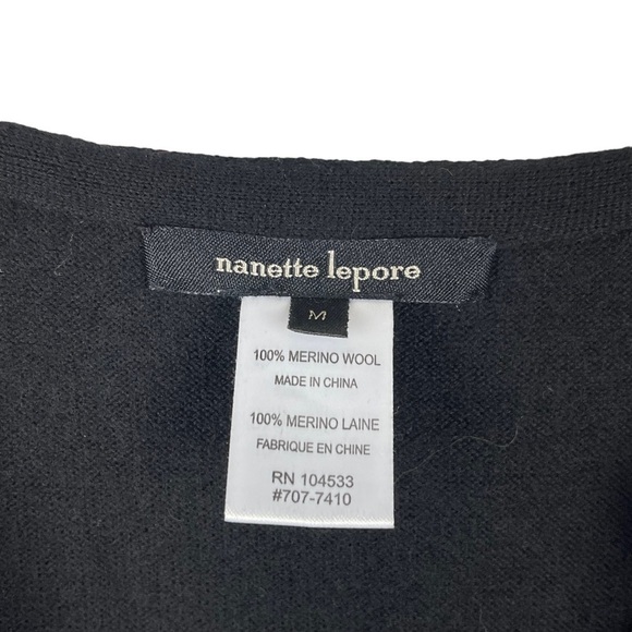 NANETTE LEPORE KARTIKA MERINO WOOL SEQUIN EMBELLISHED MINI DRESS - Picture 14 of 15